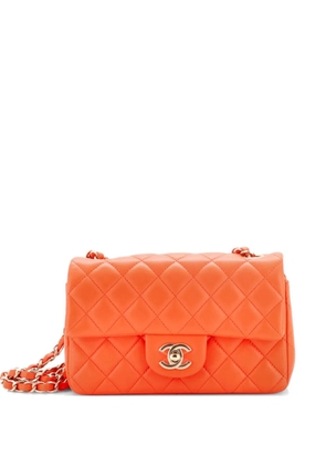 CHANEL Pre-Owned Classic Single Flap Bag Quilted Lambskin Mini crossbody bag - Orange