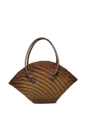 Sensi Studio thick weave shoulder bag - Brown