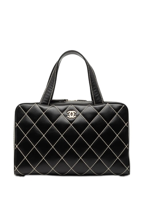 CHANEL Pre-Owned 2002-2003 CC Lambskin Wild Stitch handbag - Black