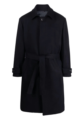 Costumein belted single-breasted wool coat - Blue