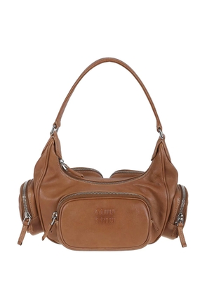 Miu Miu pocket zip leather tote - Brown