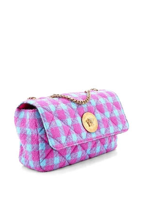 Versace Pre-Owned Medusa Icon Chain Flap Bag Quilted Tweed East West shoulder bag - Pink