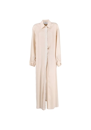 Gianfranco Ferré Pre-Owned buttoned-detail midi dress - Neutrals
