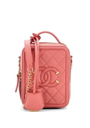 CHANEL Pre-Owned Filigree Vertical Vanity Case Quilted Caviar crossbody bag - Pink