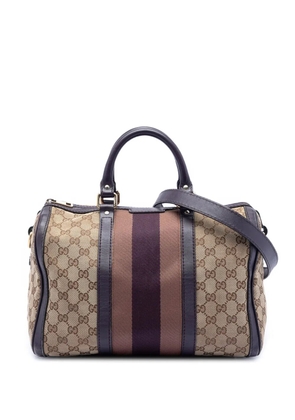 Gucci Pre-Owned 2016-2026 Medium GG Canvas Web Joy Boston Bag satchel - Purple