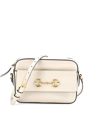 Gucci Pre-Owned Horsebit 1955 Flap Pocket Camera Bag Leather Small crossbody bag - Neutrals