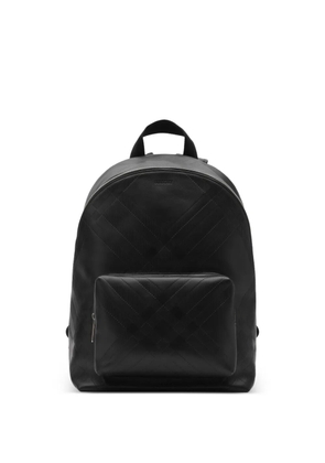 Burberry embossed Check backpack - Black