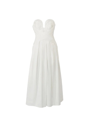 Carolina Herrera rose-bustier maxi dress - White