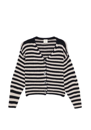 Incentive! Cashmere striped cardigan - Black