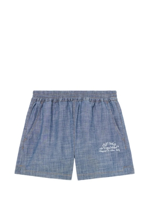 Off-White chambray denim shorts - Blue