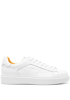 Doucal's flatform leather sneakers - White