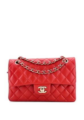 CHANEL Pre-Owned Classic Double Flap Bag Quilted Lambskin Small shoulder bag - Red