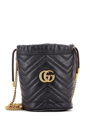 Gucci Pre-Owned GG Marmont Matelasse Leather Mini bucket bag - Black