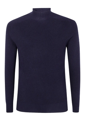 Gran Sasso ribbed high-neck sweater - Blue
