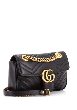 Gucci Pre-Owned GG Marmont Flap Bag Matelasse Leather Small crossbody bag - Black