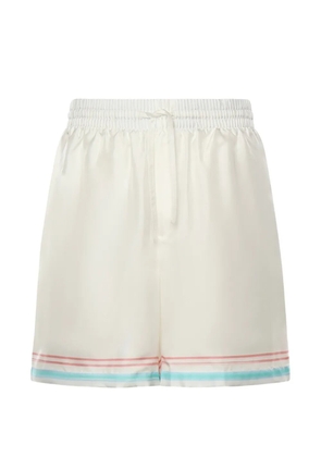 Casablanca Dance Joy pocket-detail drawstring silk shorts - White
