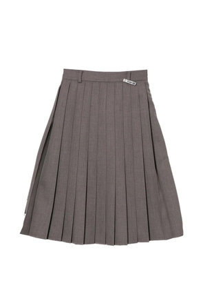 Maison MIHARA YASUHIRO pleated midi skirt - Grey