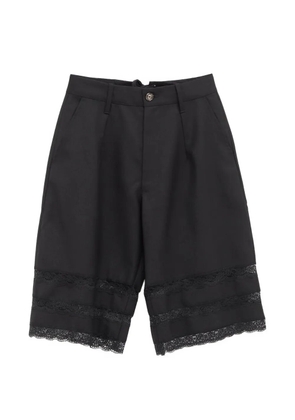 Vaquera lace-trim shorts - Black
