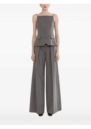 NISSA sequined button-fastening top - Grey