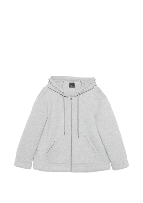 Marina Rinaldi embellished hooded jacket - Grey