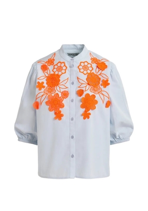 Essentiel Antwerp Jorja floral-embroidered shirt - Blue