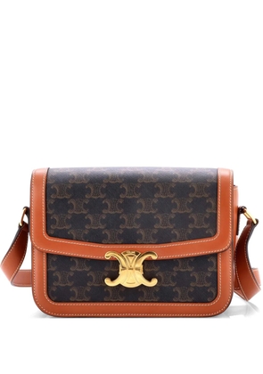 Celine Pre-Owned Triomphe Triomphe Coated Canvas Medium shoulder bag - Brown