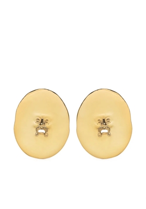 Patou large face clip-on earrings - Gold