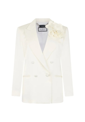 Philipp Plein double-breasted flower-embellished blazer - Neutrals
