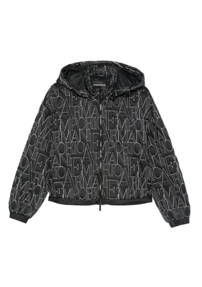 Emporio Armani logo-quilting puffer jacket - Black
