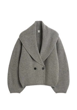 TOTEME shawl collar button cardigan - Grey