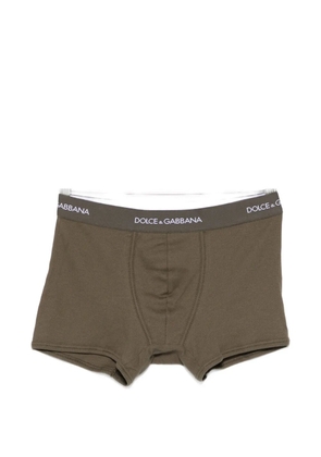 Dolce & Gabbana logo-waistband cotton boxers - Green