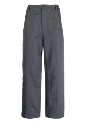 Off Duty logo-embroidered straight-leg trousers - Grey