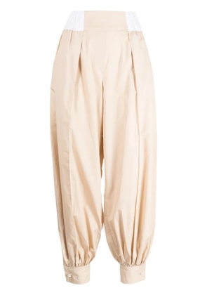 Nackiyé Chora elastic-waist trousers - Brown