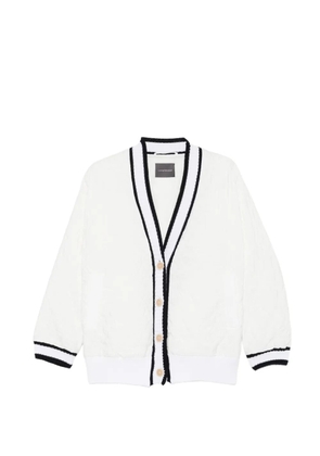 Lorena Antoniazzi quilted V-neck jacket - White
