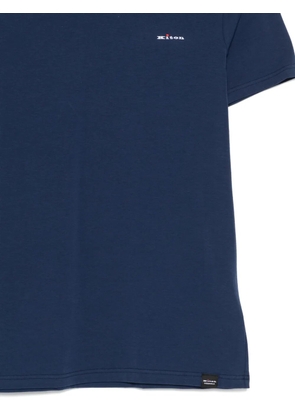 Kiton logo-embroidered T-shirt - Blue