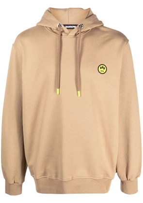 BARROW logo-print cotton hoodie - Brown