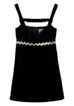 Patou rhinestone-embellished dress - Black