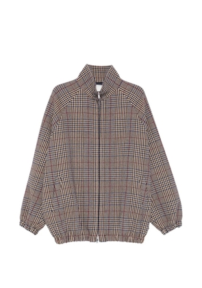 The Frankie Shop check-patterm bomber jacket - Brown