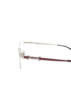 Gucci Eyewear cat-eye horsebit glasses - Silver