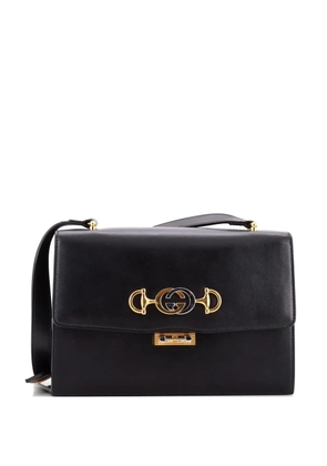 Gucci Pre-Owned Zumi Flap Leather Small shoulder bag - Black