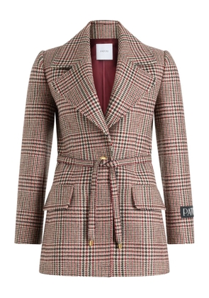 Patou checked belted jacket - Neutrals