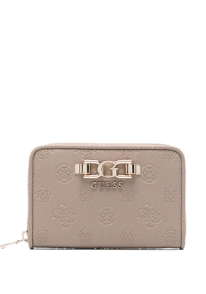 GUESS USA debossed-monogram wallet - Neutrals