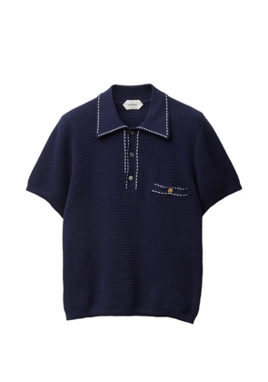 Versace cotton knit polo - Blue