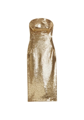 Ermanno Scervino sequin embellished midi dress - Gold