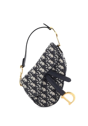Christian Dior Pre-Owned Saddle Handbag Oblique Canvas Mini shoulder bag - Blue