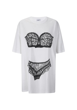 Vaquera trompe l'oeil-print T-shirt - White