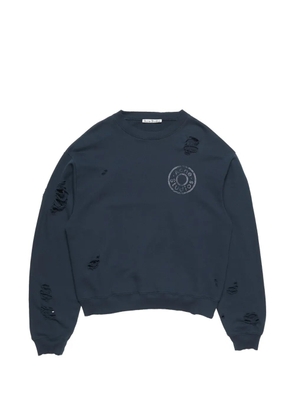 Acne Studios distressed logo sweatshirt - Blue