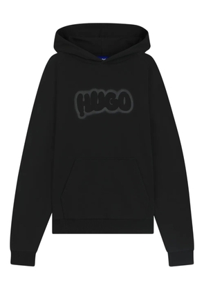 HUGO graffiti-print hoodie - Black