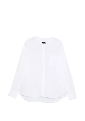 Giorgio Armani pocket collarless shirt - White