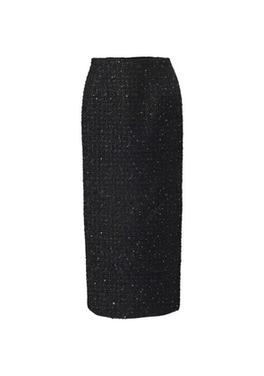 Carolina Herrera lurex tweed midi skirt - Black